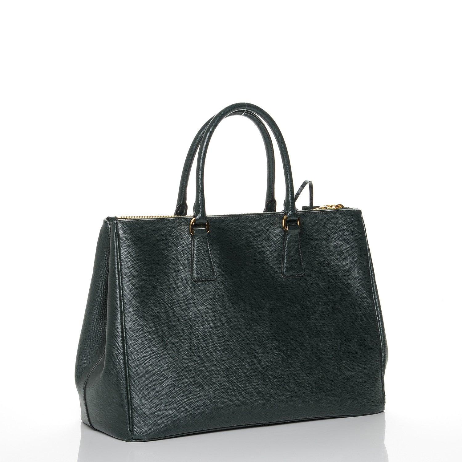 Prada Saffiano Large Galleria Double Zip Tote Smeraldo 3 of 7