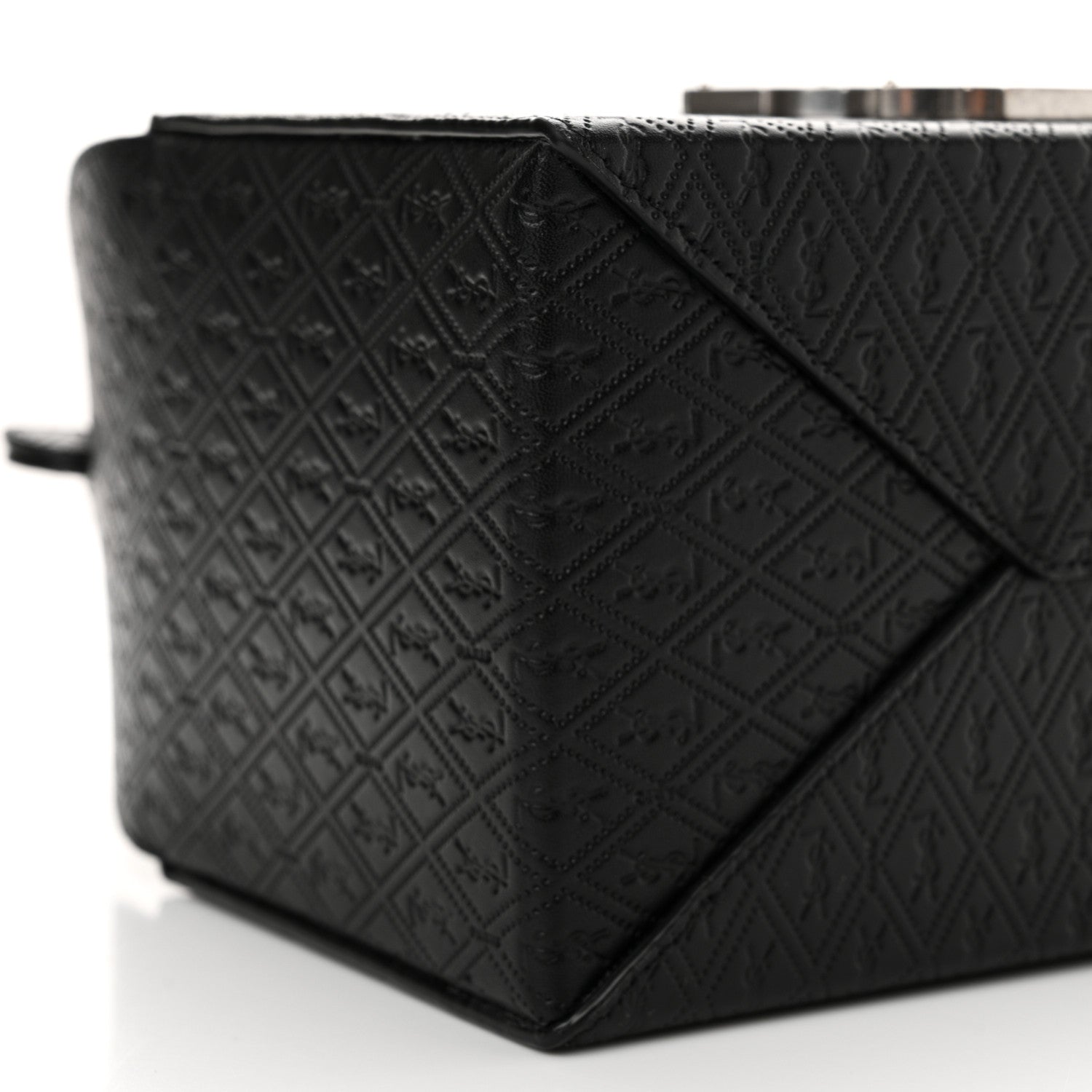 Saint Laurent Calfskin Monogram Take Away Box Black 9 of 10