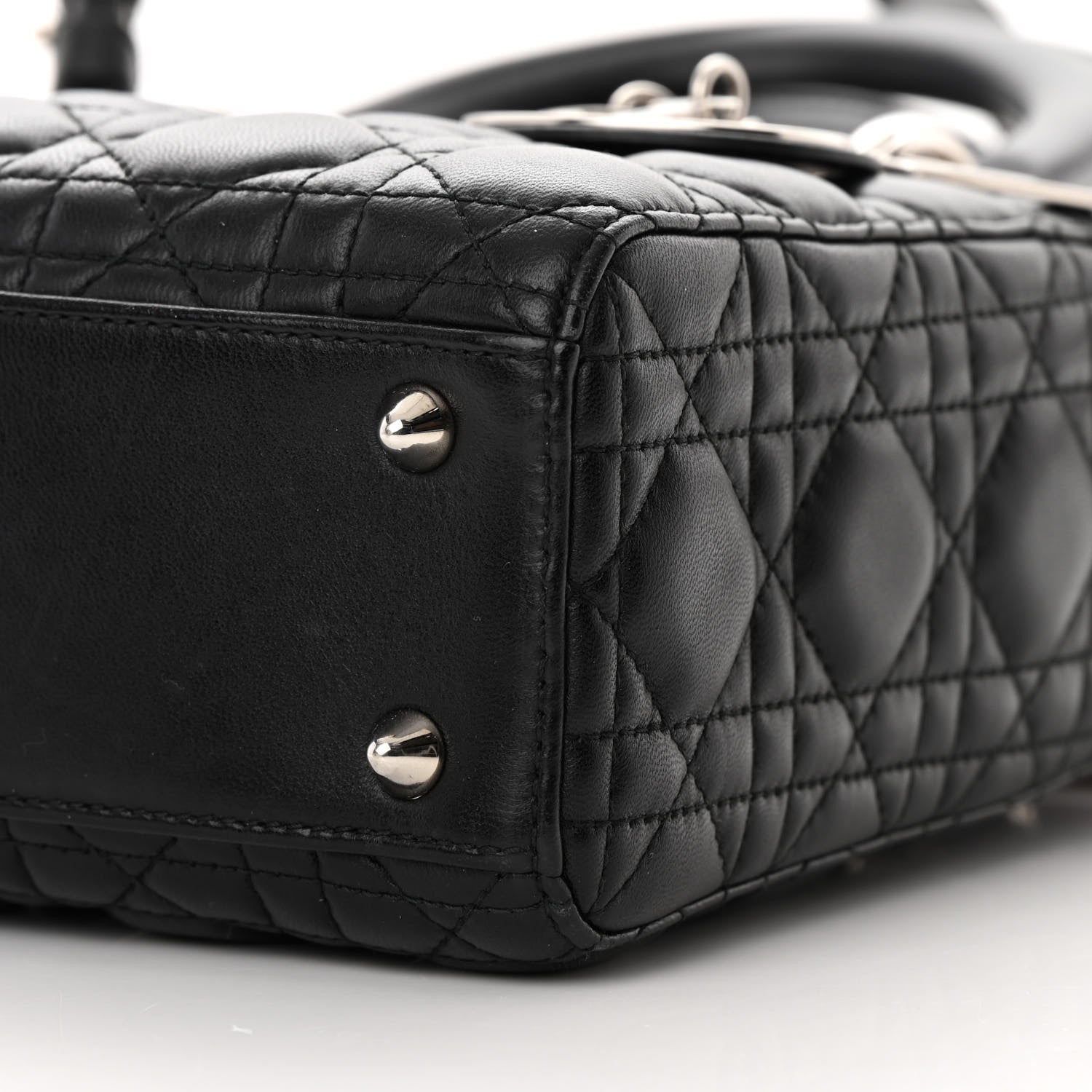 Christian Dior Lambskin Cannage Small Lucky Badges My Lady Dior Black 10 of 17