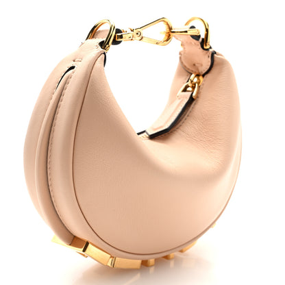 Fendi Vitello Grace Matte Nano Fendigraphy Hobo Charm Light Rose 3 of 6