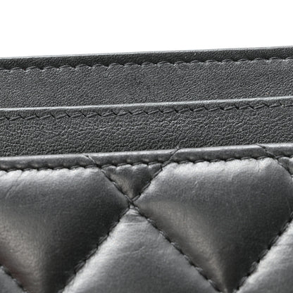 Chanel Aged Calfskin Quilted Lucky Charms Reissue Card Holder Black 10 of 10