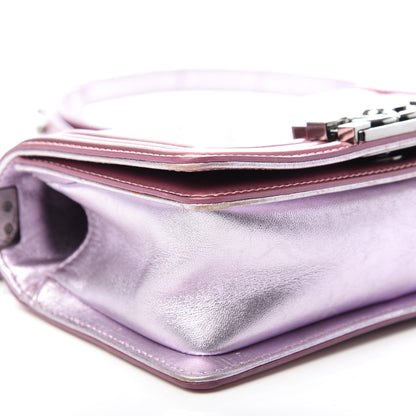 Chanel Metallic Patent Calfskin Quilted Small Boy Flap Pink 7 of 15