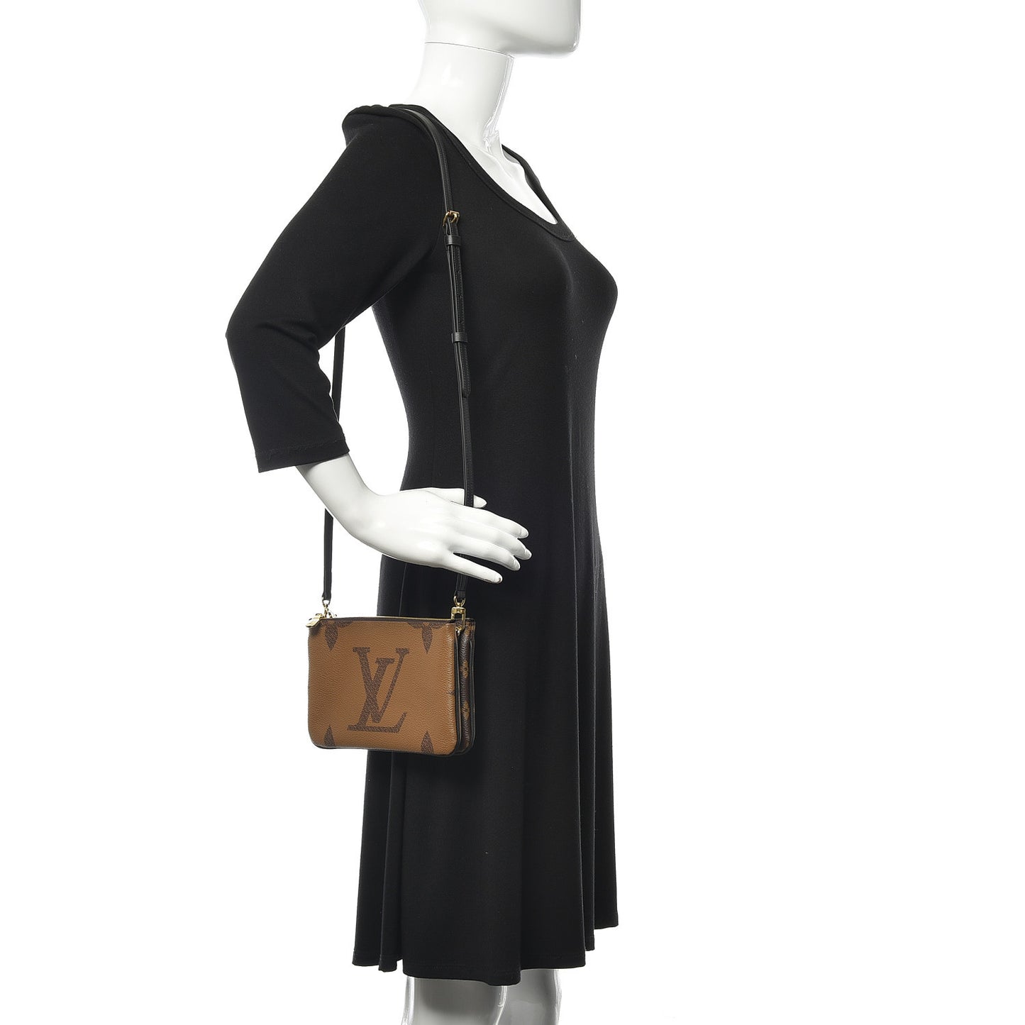 Reverse Monogram Giant Double Zip Pochette