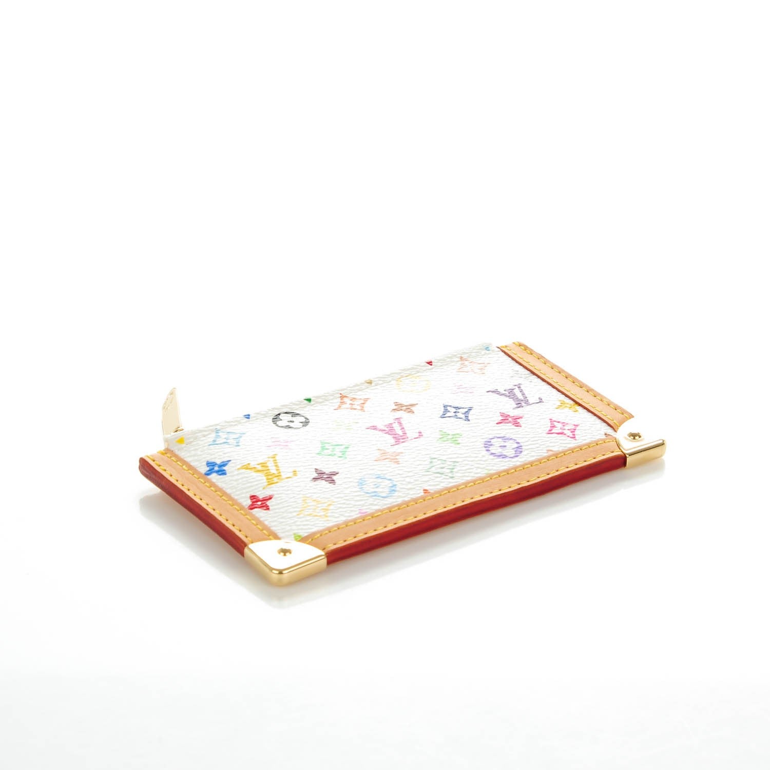 Louis Vuitton Monogram Multicolor Key Pouch White 4 of 7