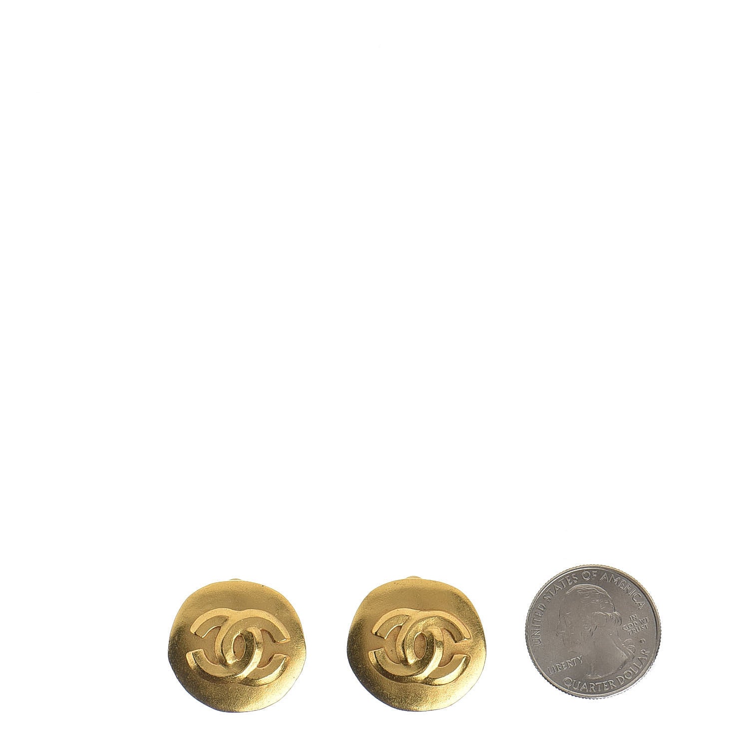 Chanel CC Clip On Earrings Gold 3 of 4