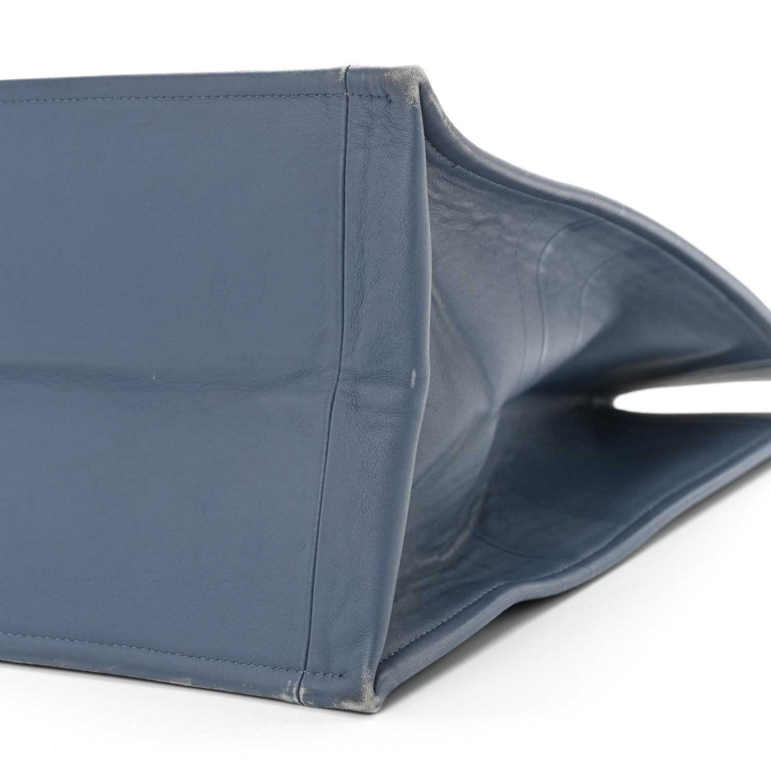 Christian Dior Calfskin Embossed Large Book Tote Blue 10 of 15