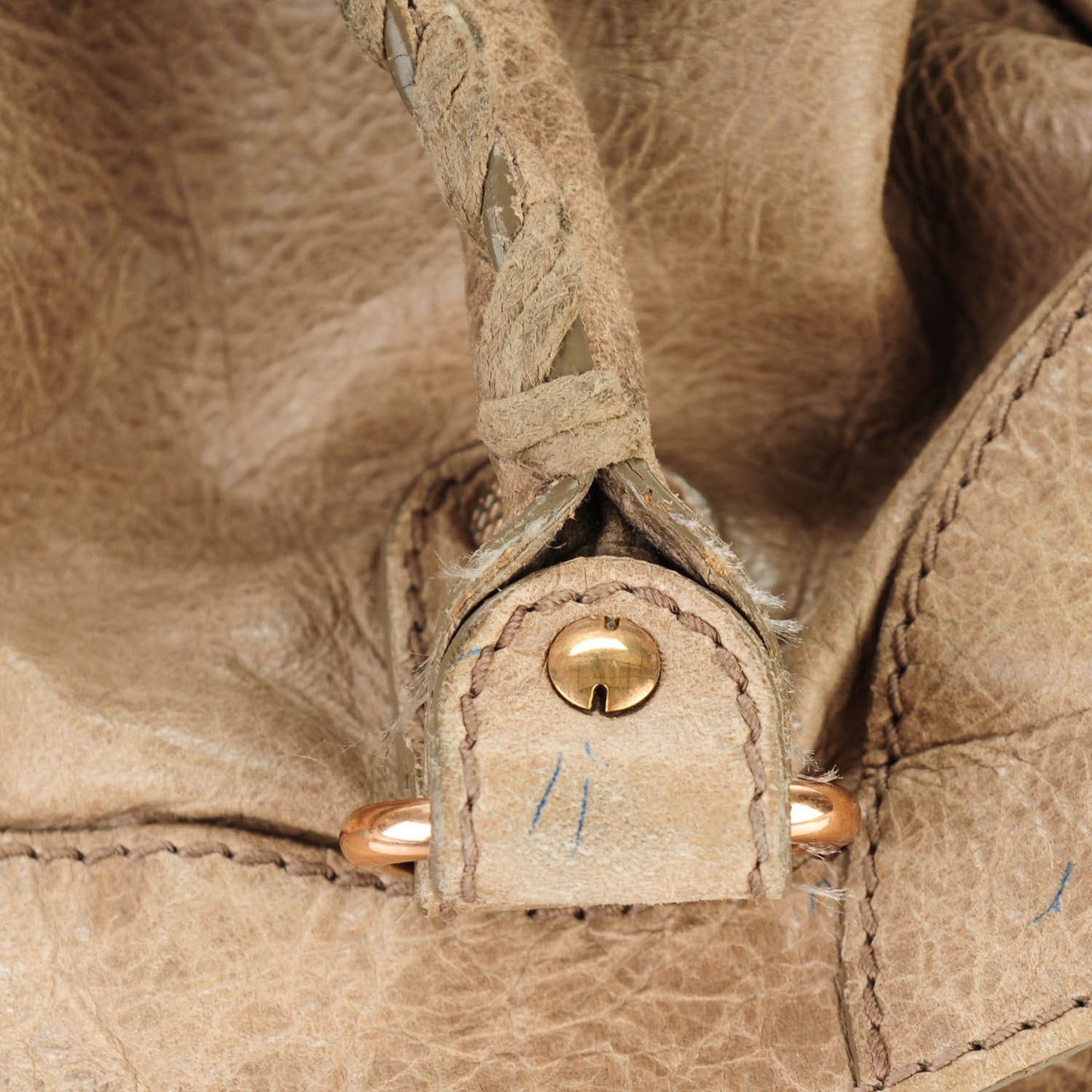 Agneau Giant 12 Rose Gold Hardware Velo Gris Poivre