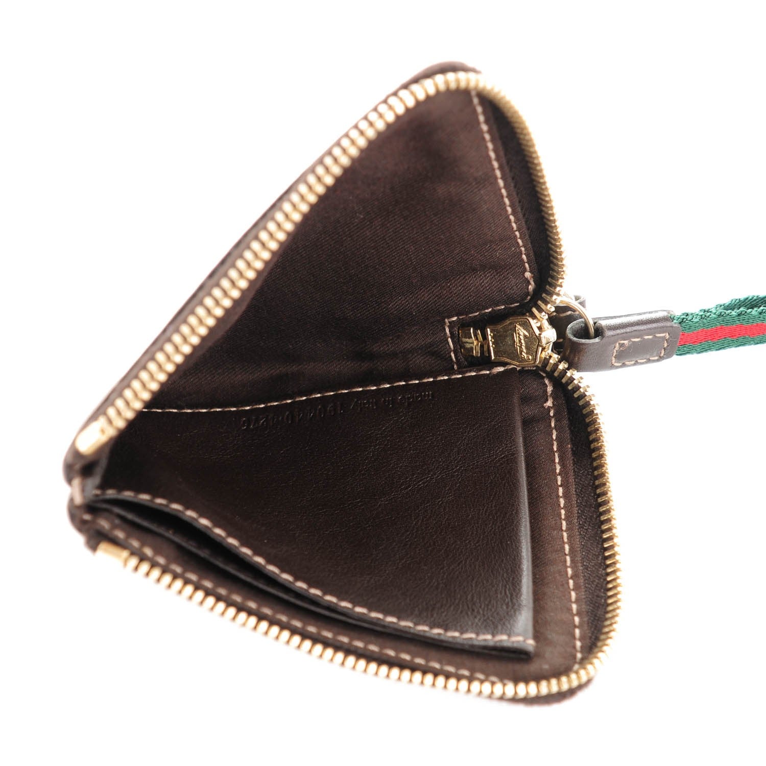 Gucci Crystal Monogram Zip Around Coin Purse Wallet Dark Brown 5 of 6