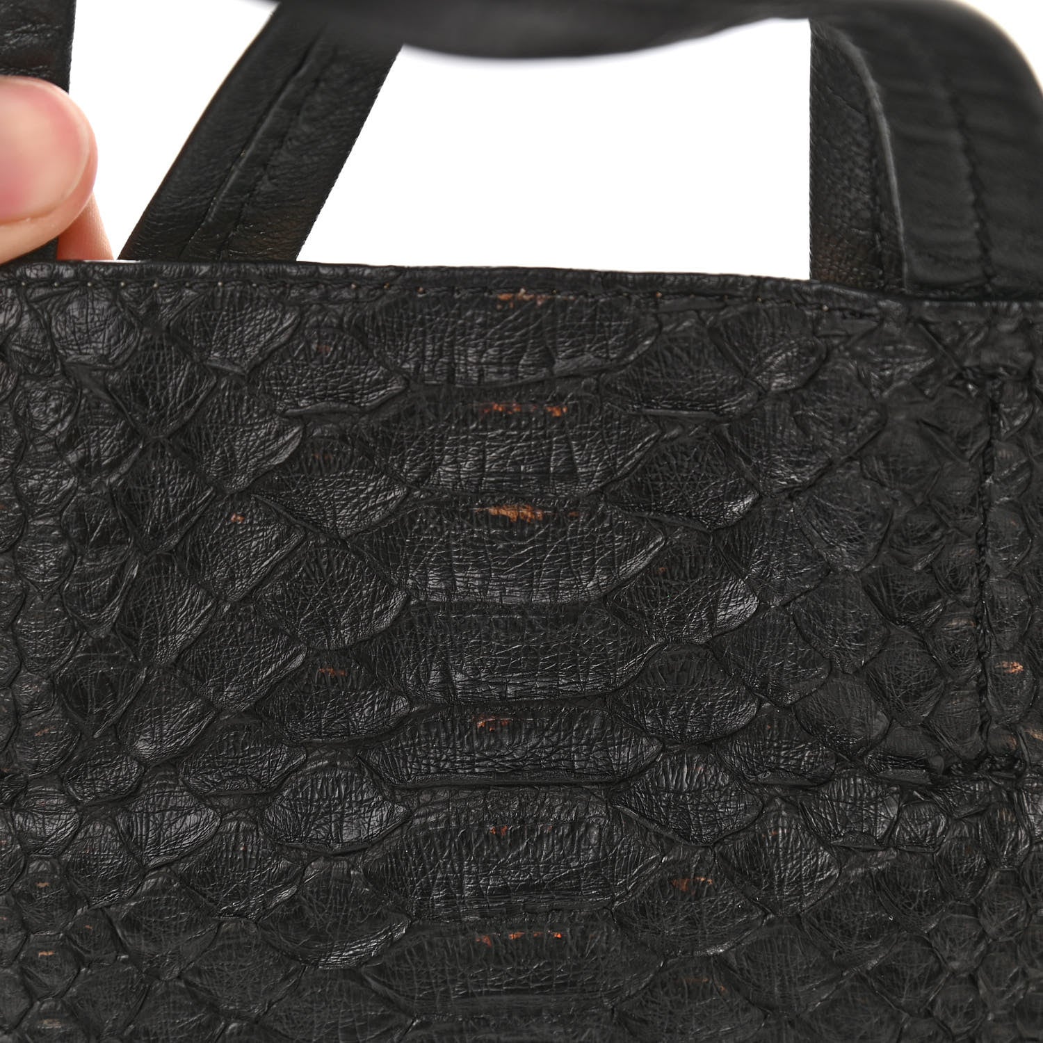 Celine Python Vertical Cabas Black 11 of 12