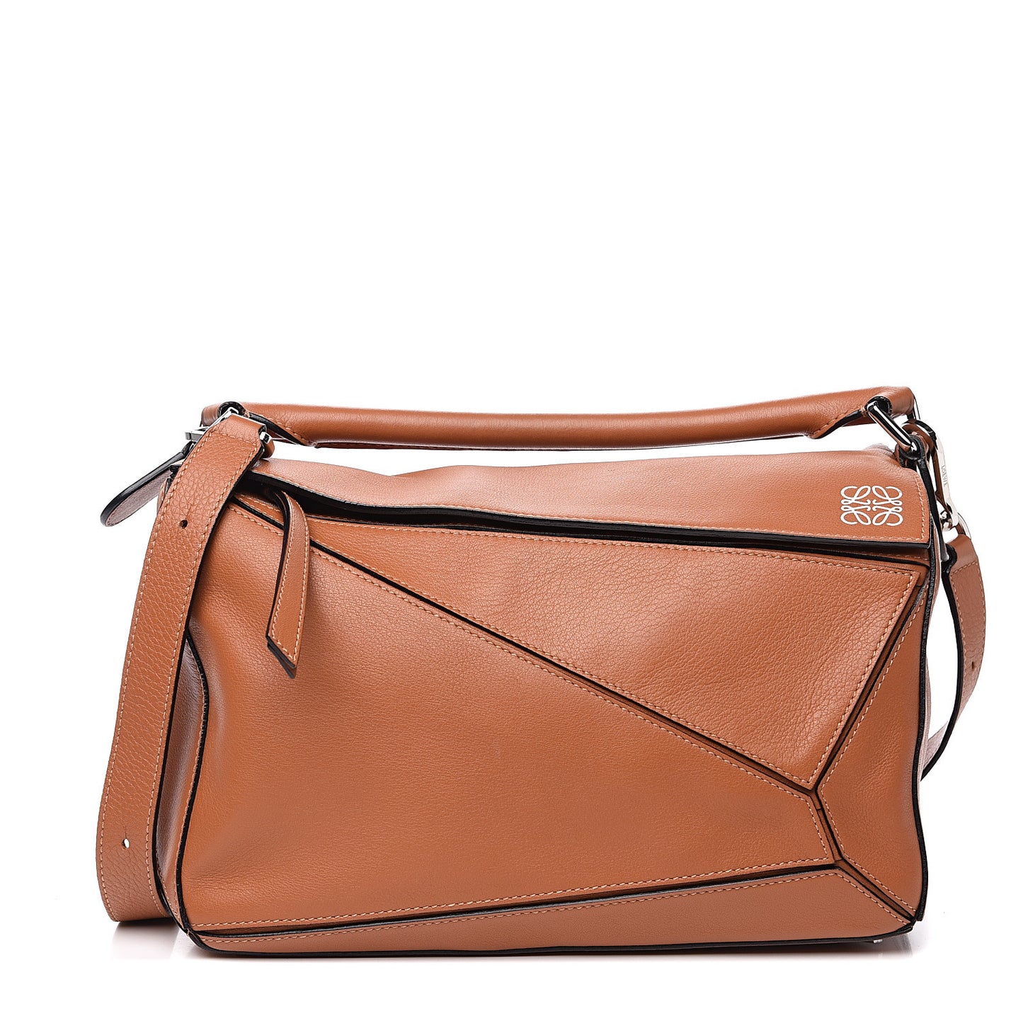 Calfskin Medium Puzzle Bag Tan