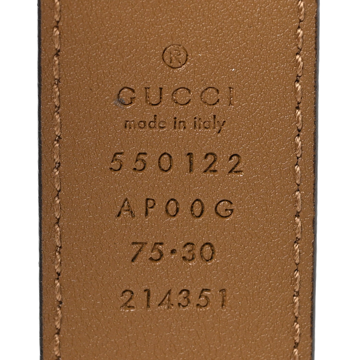 Gucci Calfskin Zumi 30mm Belt 75 30 75 30 Taupe 3 of 4