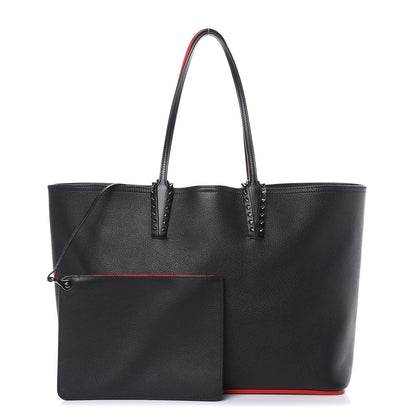 Christian Louboutin Calfskin Spikes East West Cabata Tote Black 1 of 12