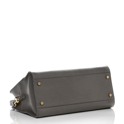 Saint Laurent Calfskin Medium Monogram Cabas Grey 4 of 8