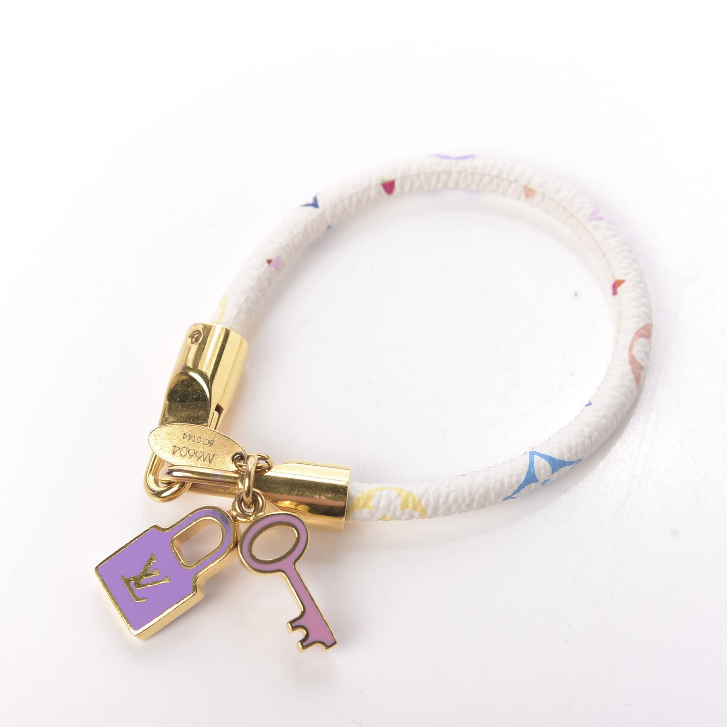 Monogram Multicolor Luck It Bracelet 17 White