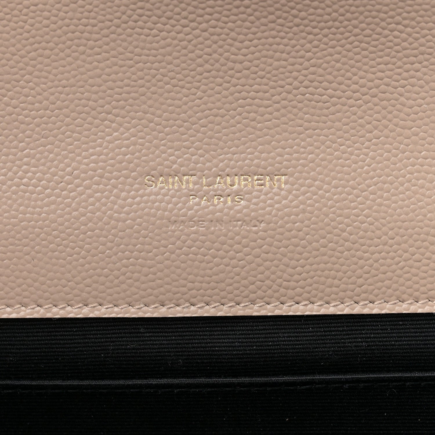 Saint Laurent Grain De Poudre Textured Mixed Matelasse Triquilt Monogram Clutch Dark Beige 6 of 8
