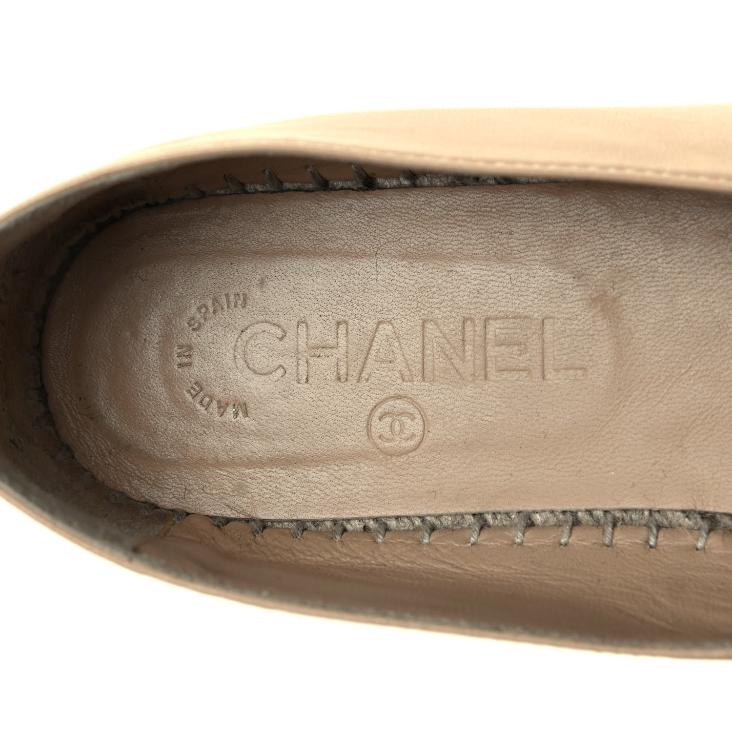 Chanel Lambskin CC Espadrilles 39 Beige Black 7 of 9