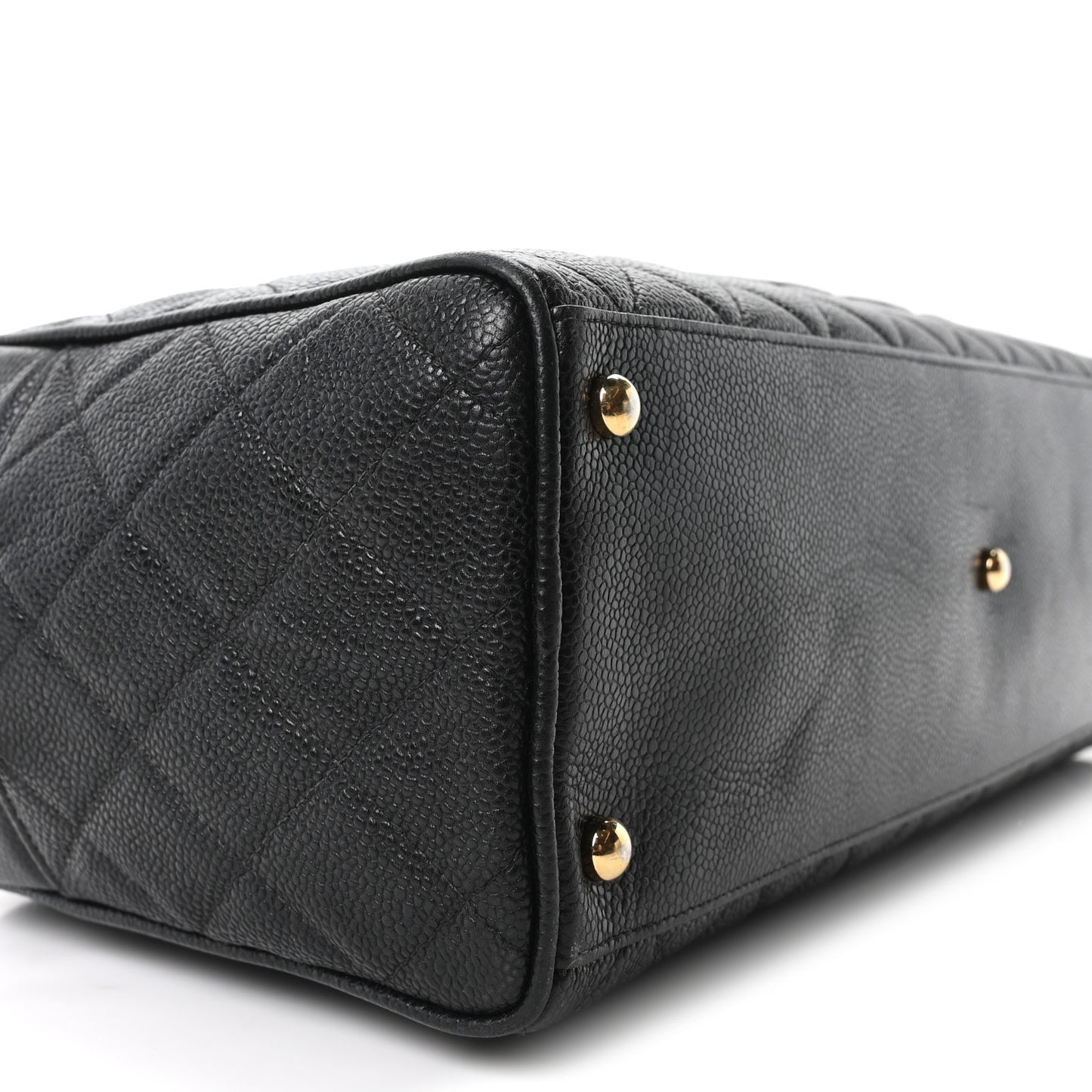 Caviar Quilted Large Bowler Black