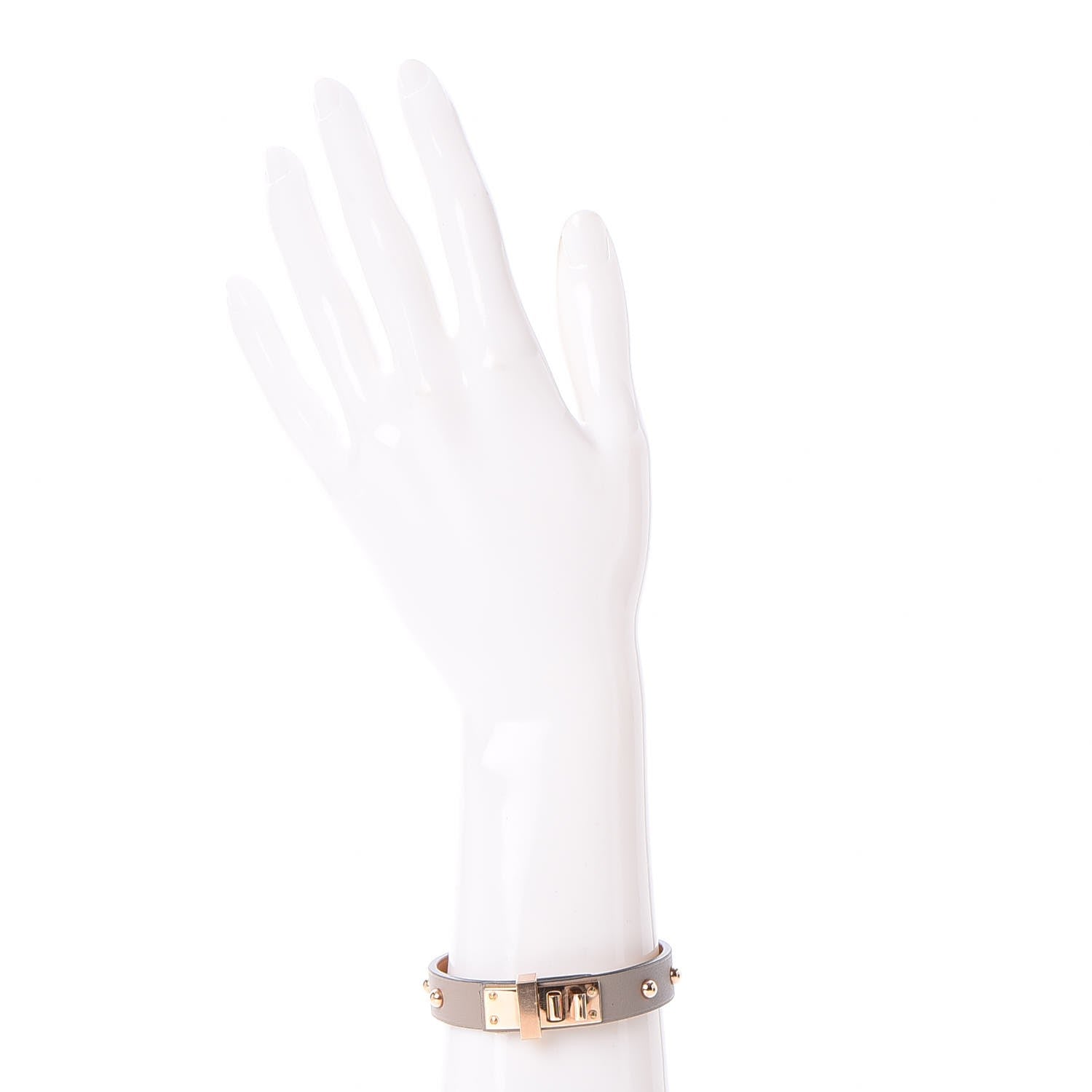 Hermes Swift Mini Dog Clous Ronds Bracelet T3 Gris Asphalte 2 of 8