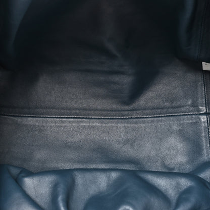 Bottega Veneta Smooth Butter Calf The Pouch Oversized Clutch Deep Blue 5 of 10