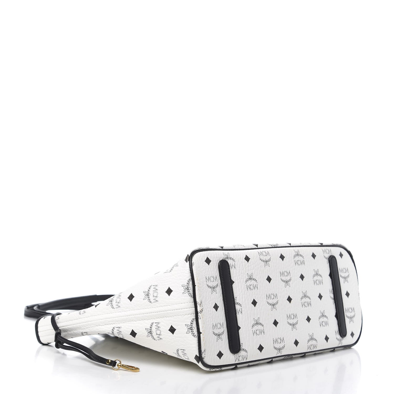 MCM Visetos Medium Project Reversible Shopper Tote White 7 of 22