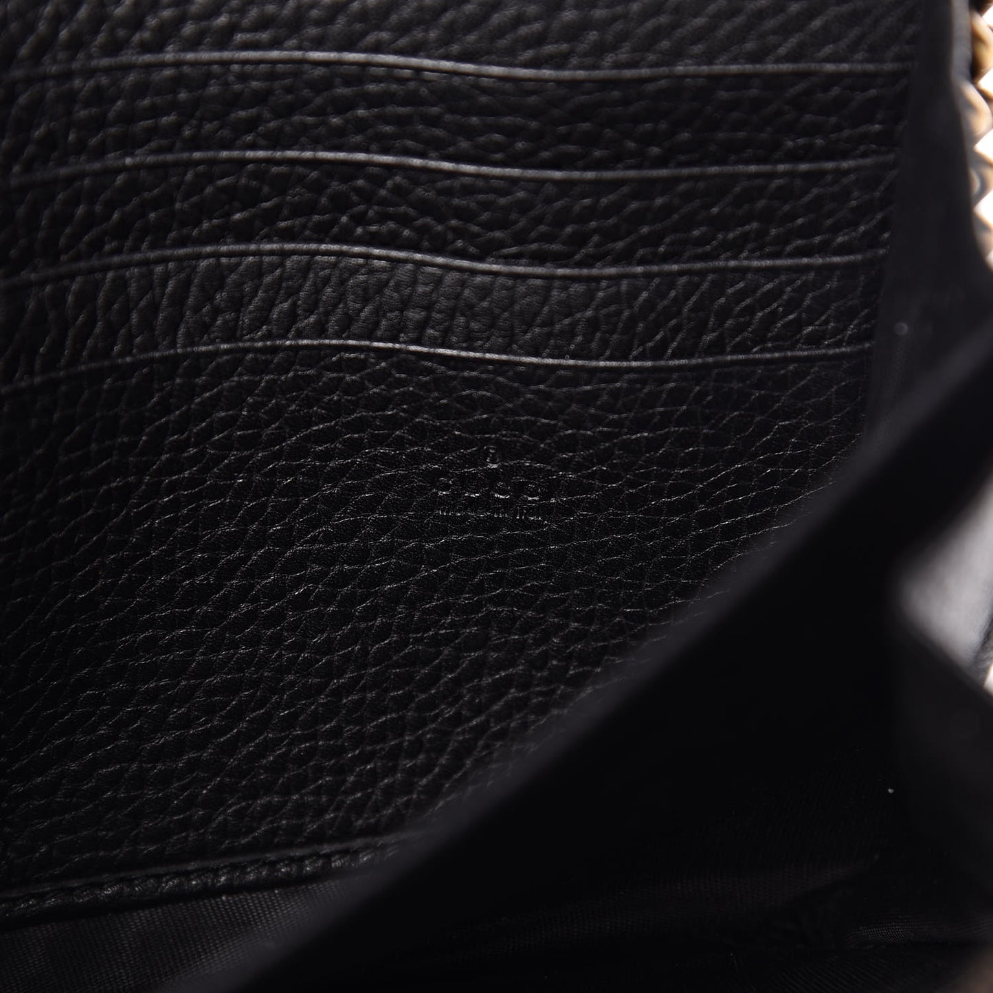 Calfskin GG Marmont Chain Wallet Black