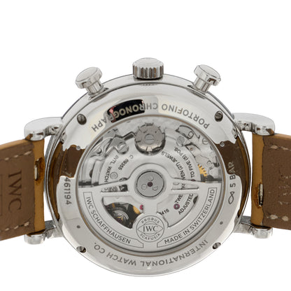 IWC Stainless Steel Calfskin 39mm Portofino Chronograph Automatic Watch IWC391502 4 of 5