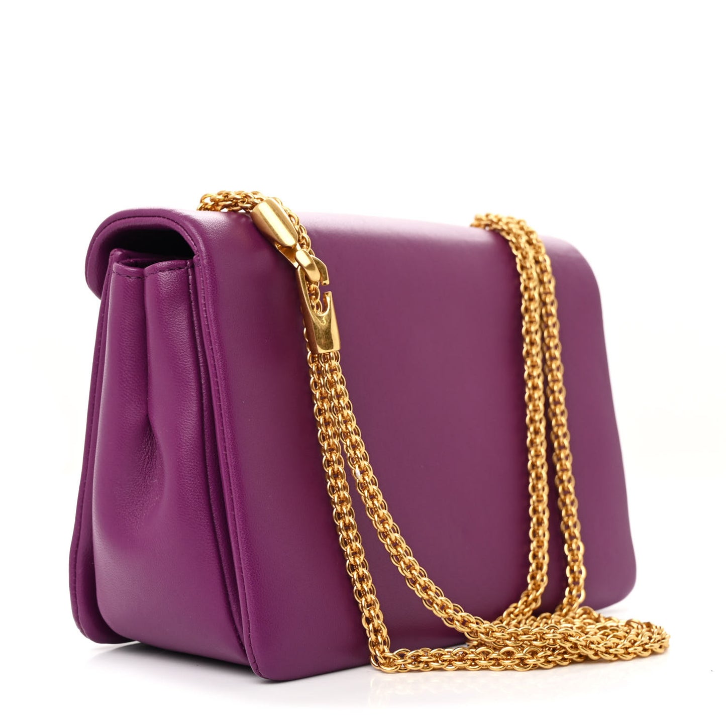Nappa One Stud Chain Clutch Prune