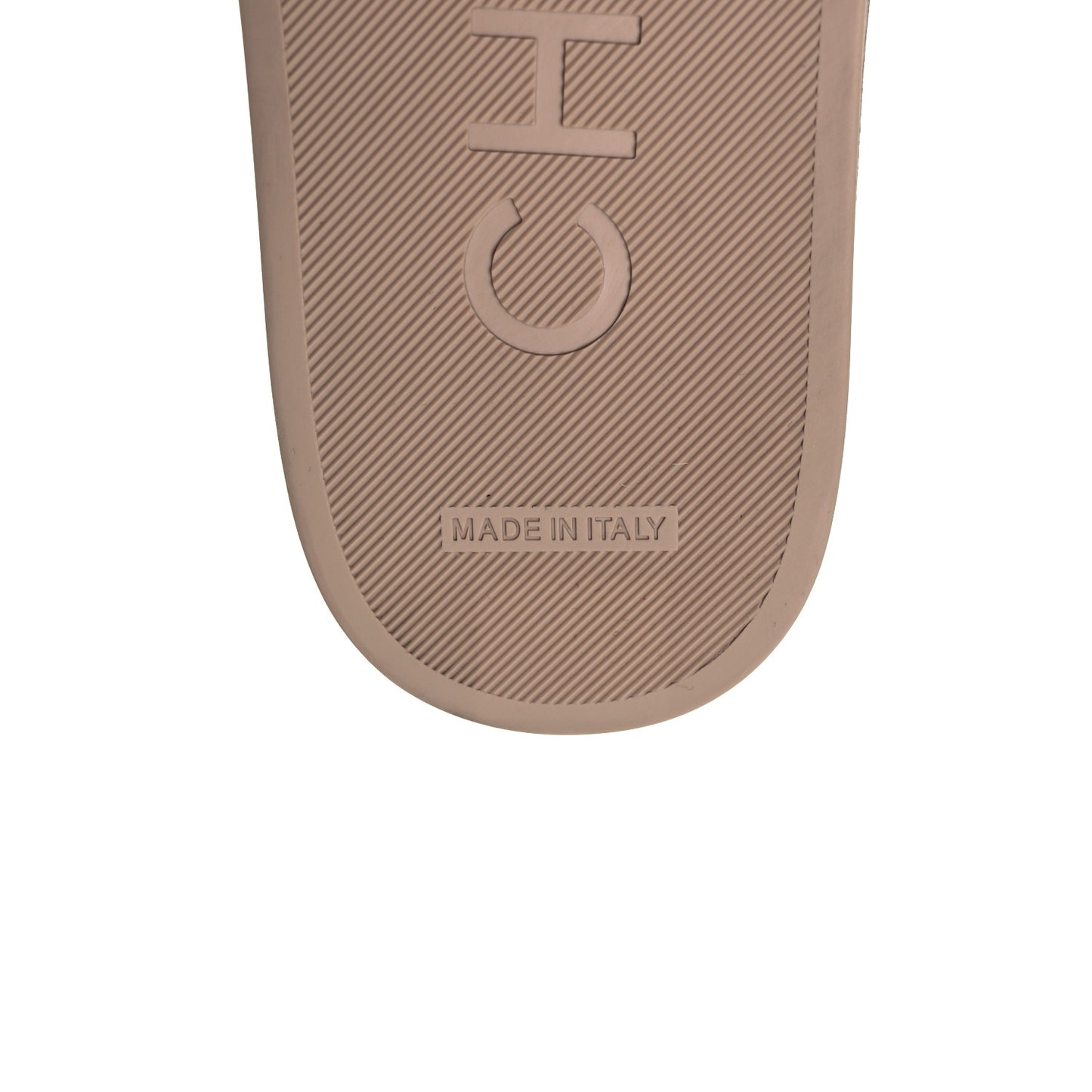 Felt Pearl Lambskin Chain Flat Sandals 37 Beige