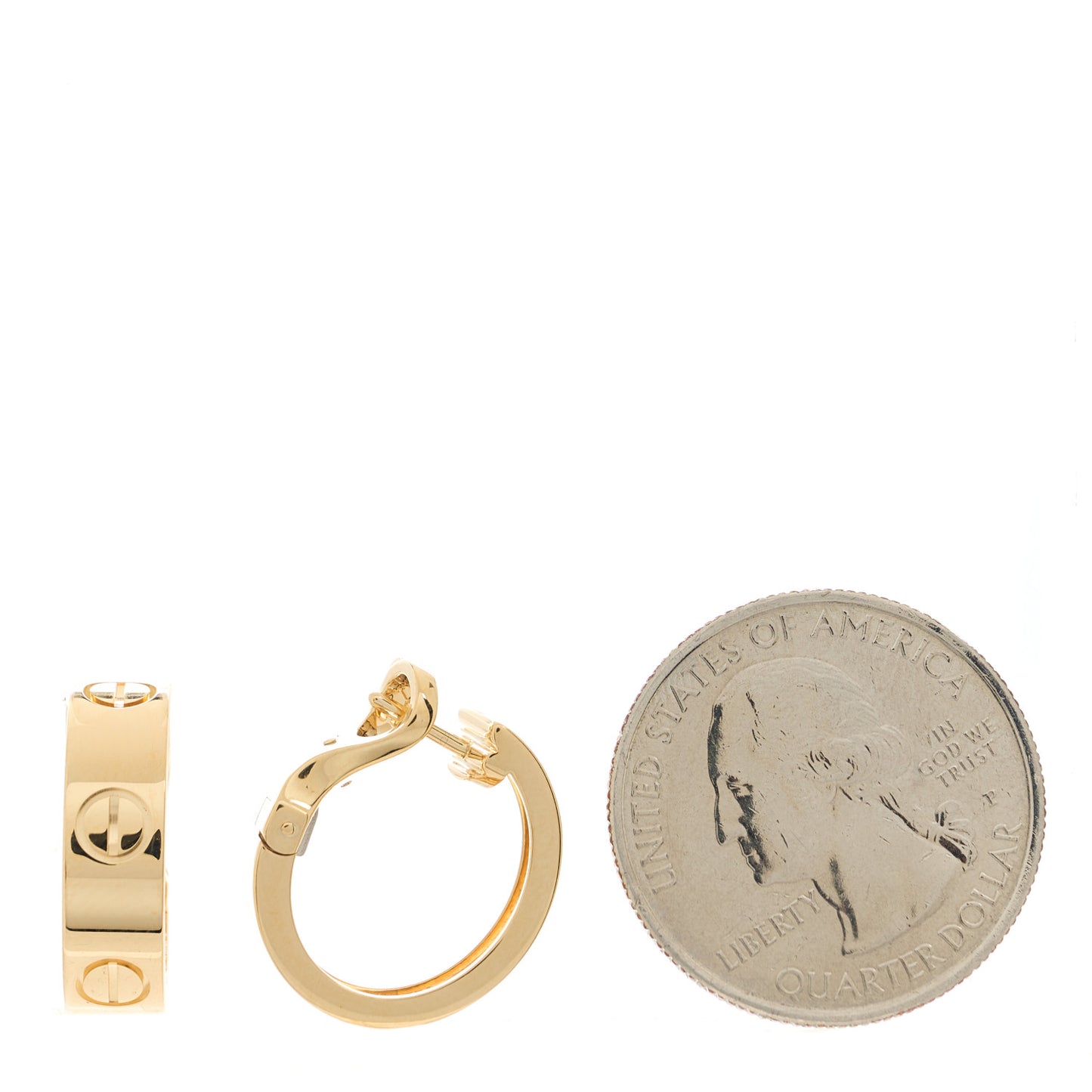 18K Yellow Gold 5.5mm LOVE French Clip Hoop Earrings