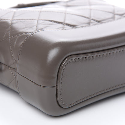 Chanel Aged Calfskin Quilted Small Gabrielle Hobo Grey 7 of 9
