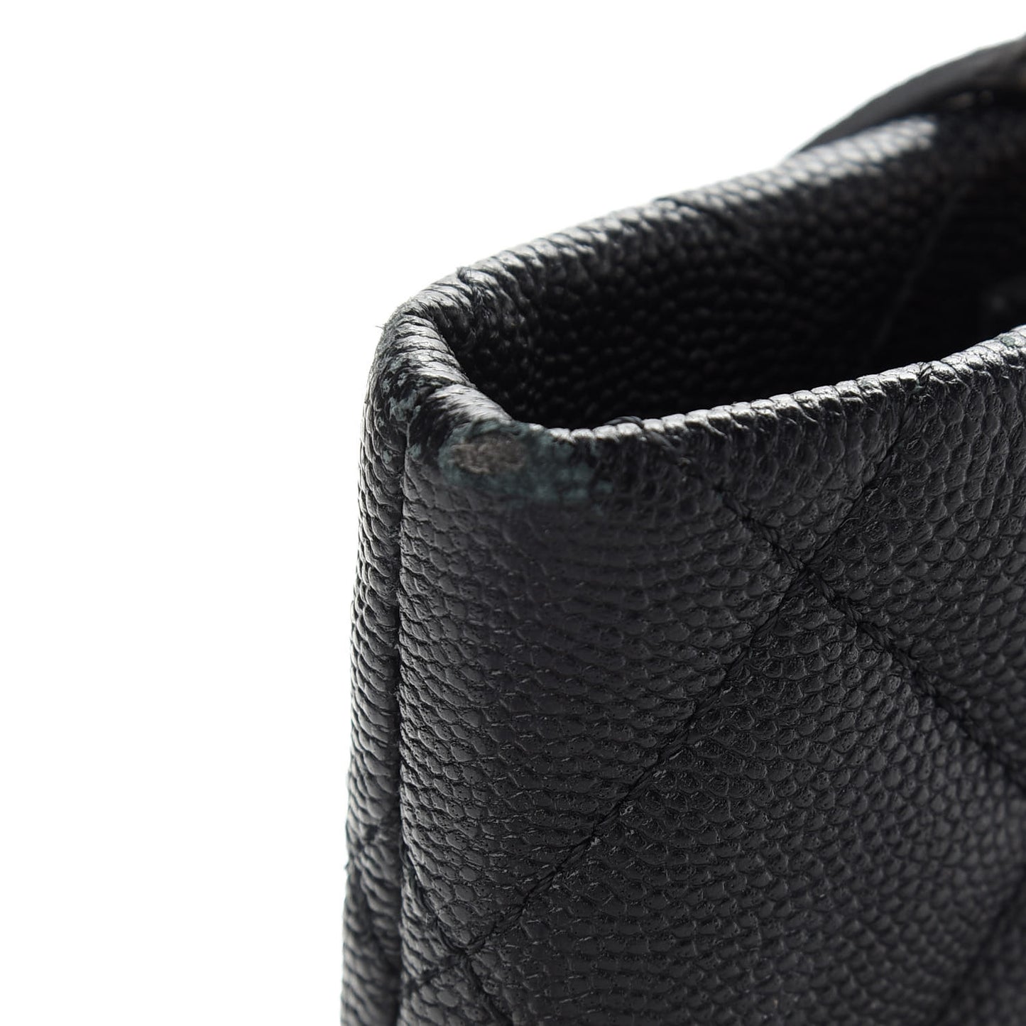 Caviar Quilted Rolled Up Tote Black