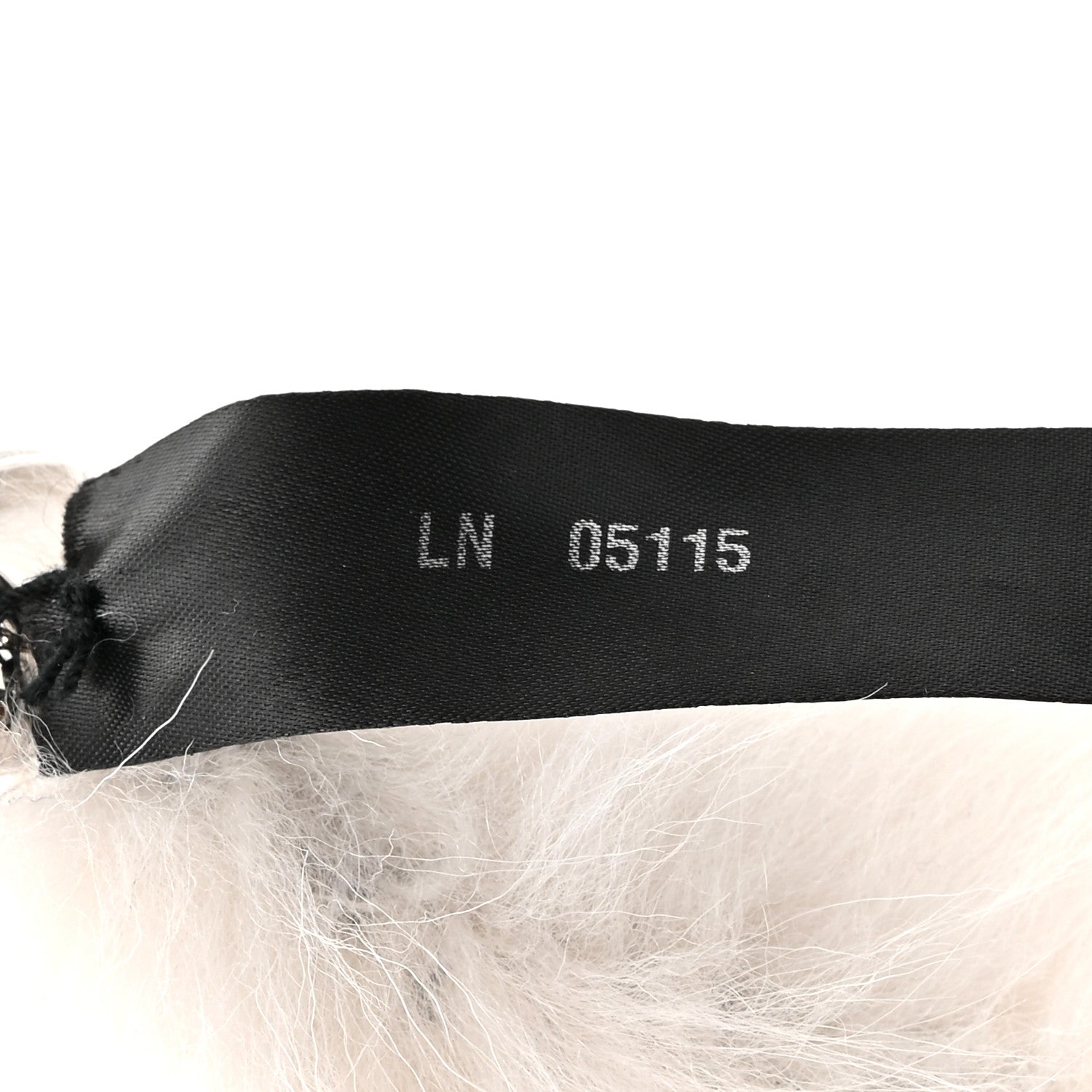 Prada Metal Fur Rufus Bag Charm Chalk White 3 of 5
