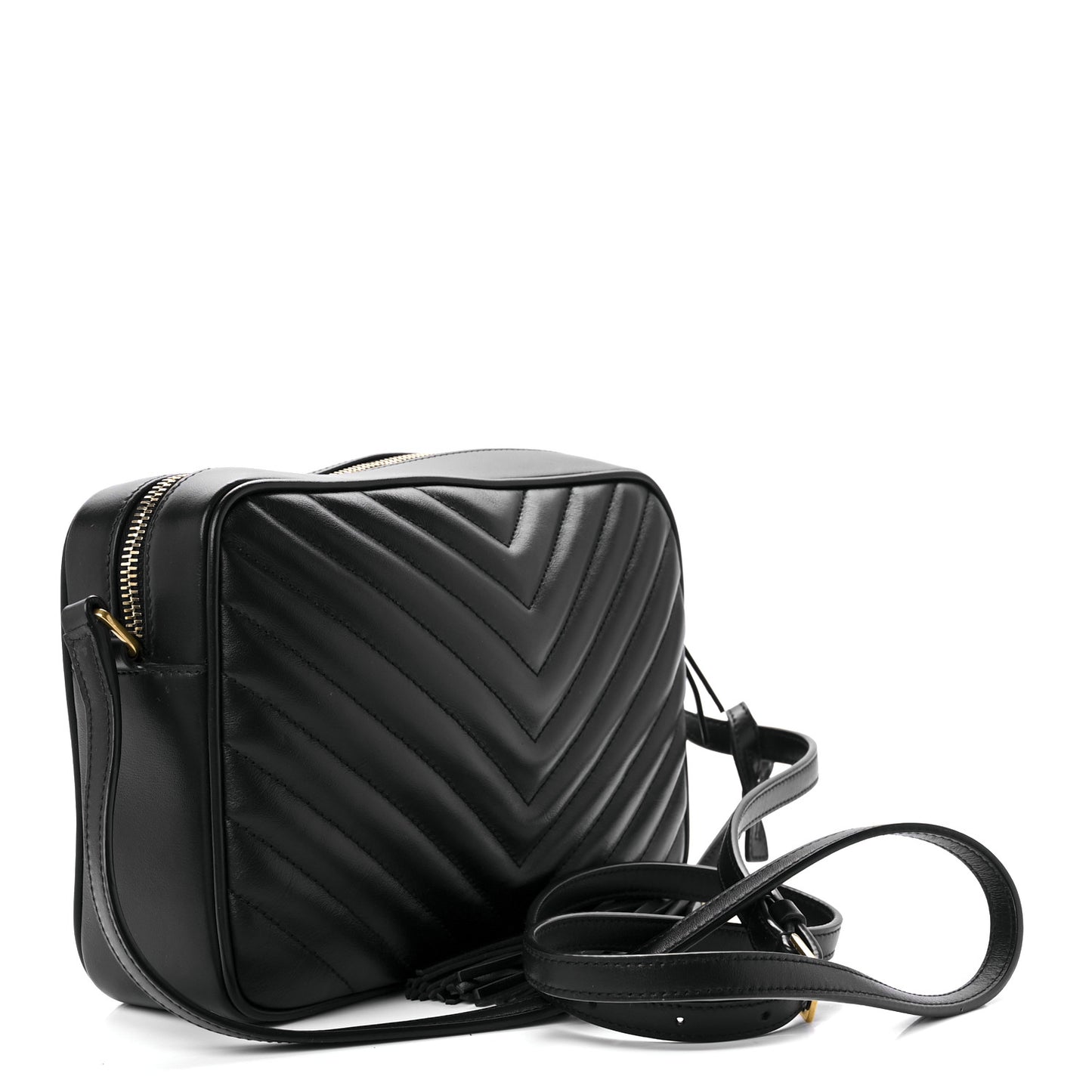 Calfskin Matelasse Monogram Lou Camera Bag Black