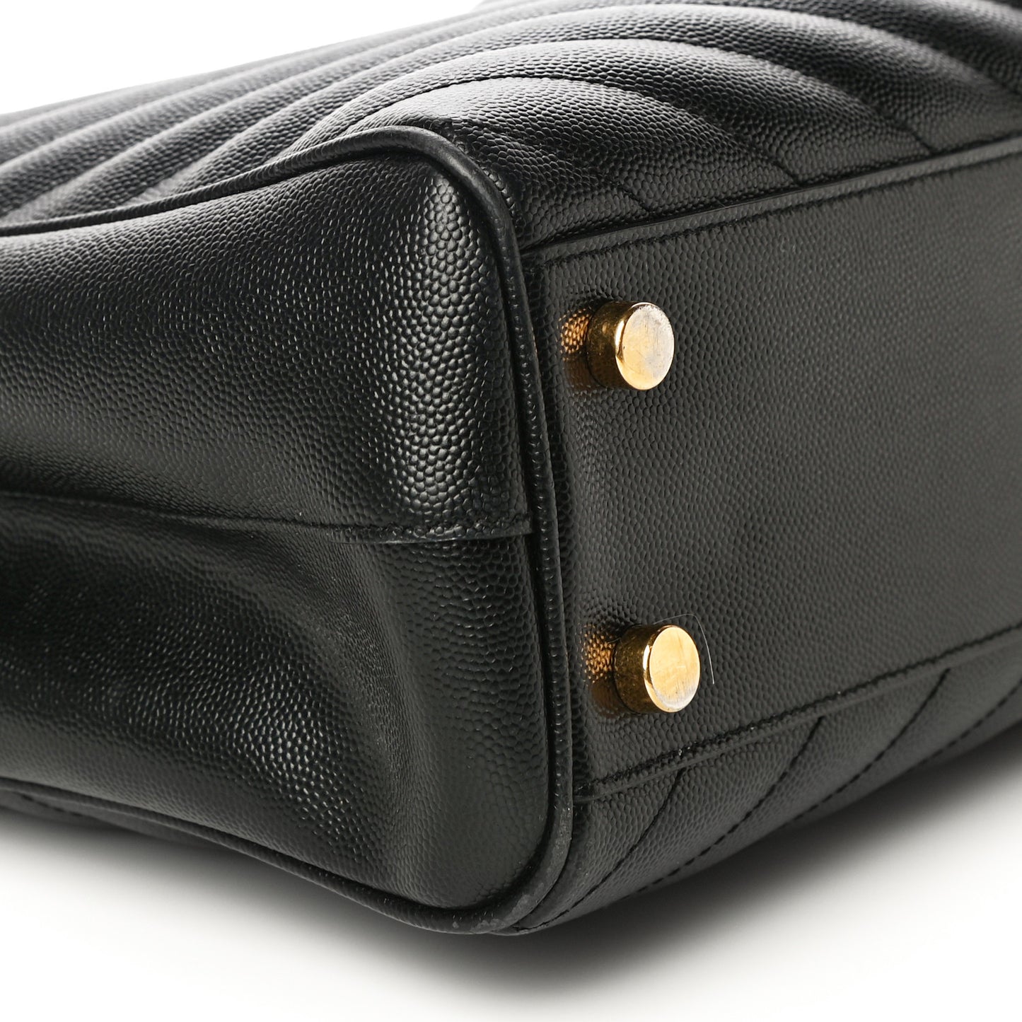 Grain De Poudre Matelasse Chevron Monogram Shopping Bag Black