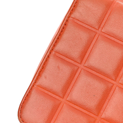 Chanel Lambskin Quilted CC Chocolate Bar Flap Orange 15 of 16