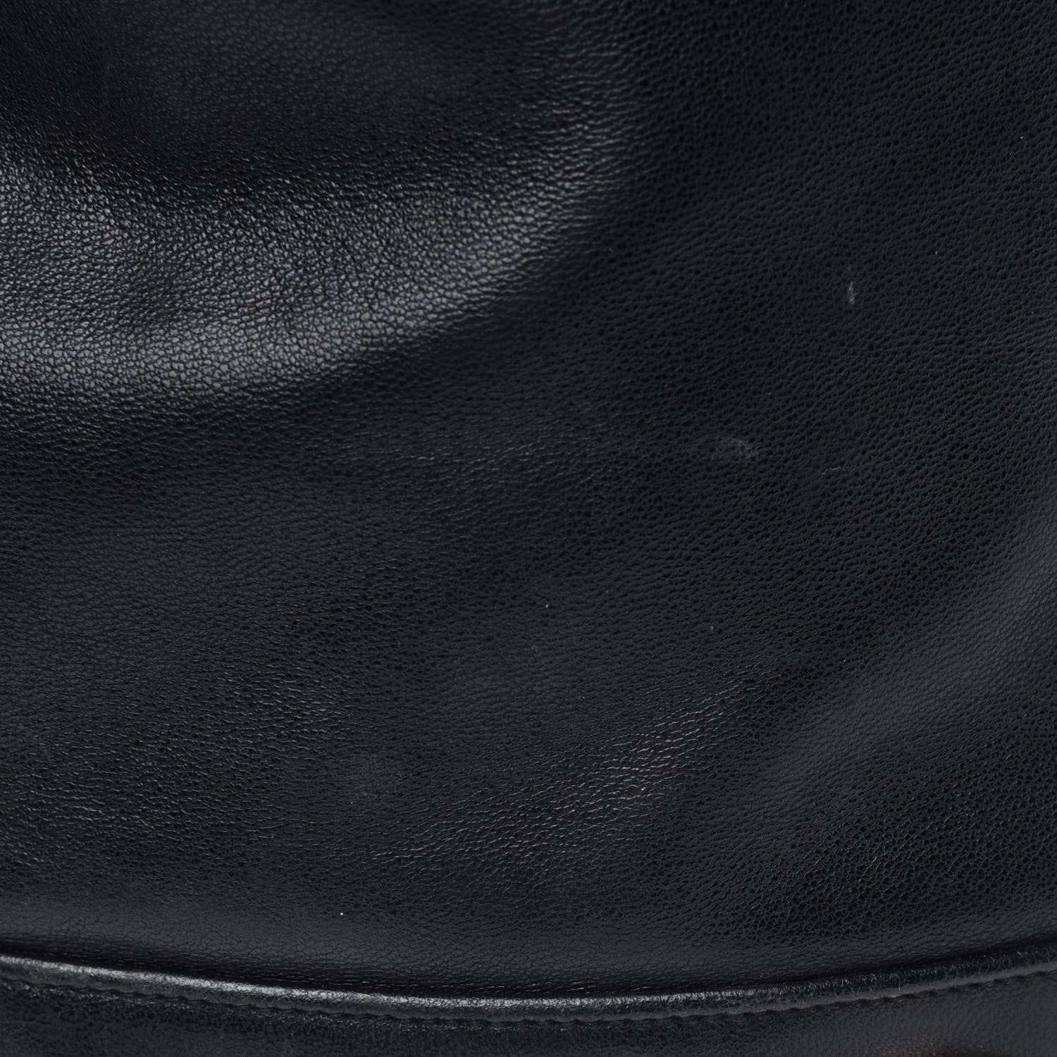 Chanel Lambskin Drawstring Bucket Bag Black 16 of 18