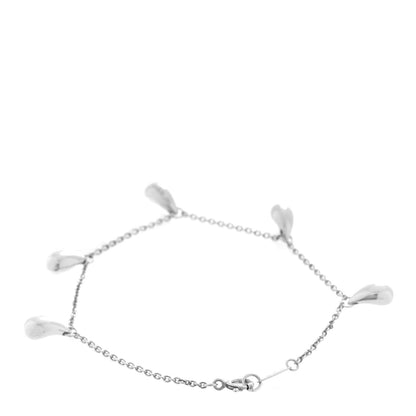 Tiffany Sterling Silver Elsa Peretti Five Teardrop Charm Bracelet 3 of 6