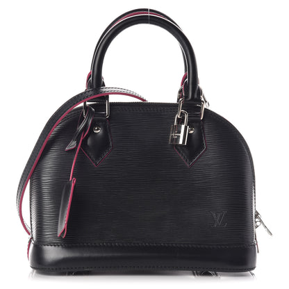 Louis Vuitton Epi Alma BB Black Hot Pink 1 of 9