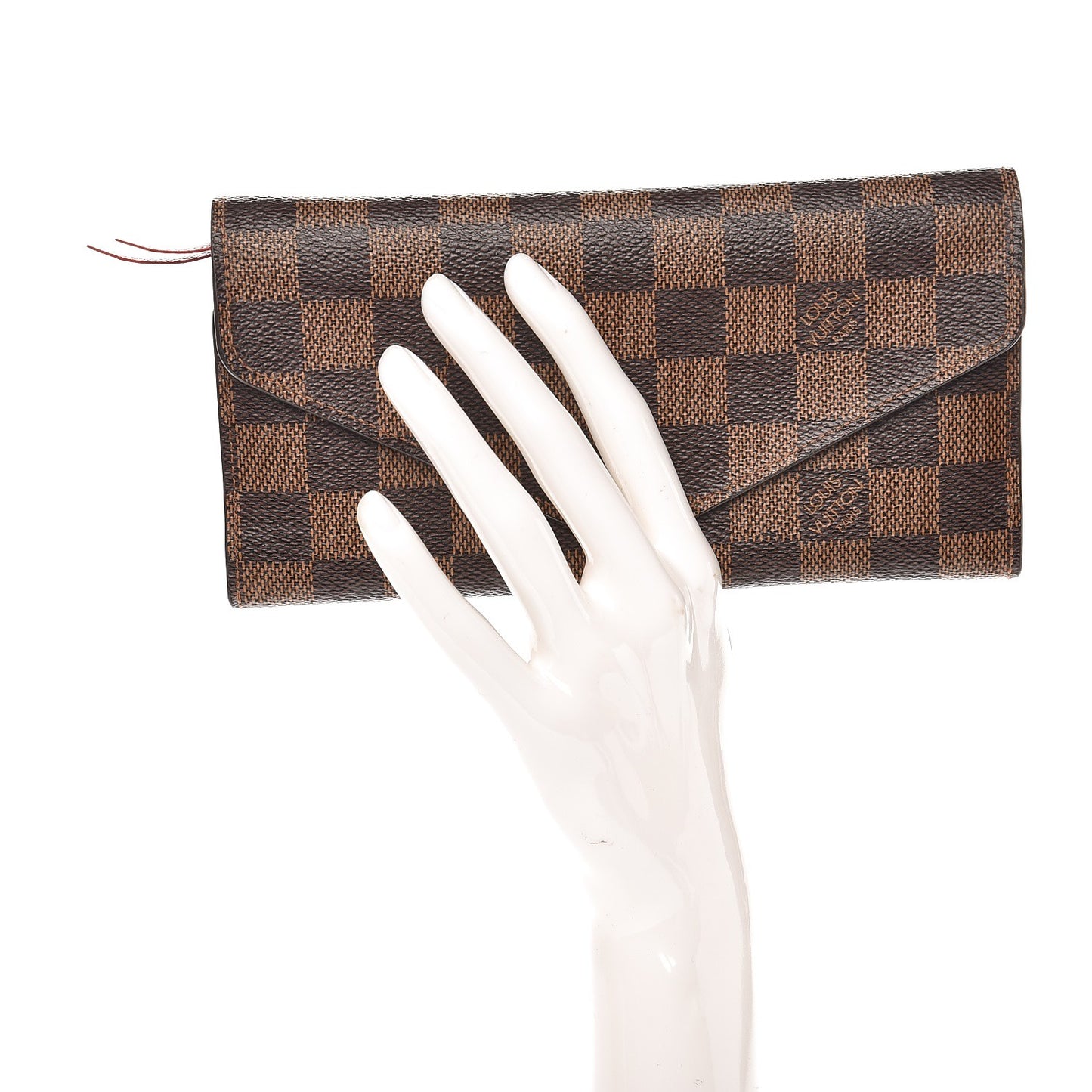 Damier Ebene Josephine Wallet Red