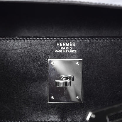 Hermes Box Toile Lakis Kelly Black 7 of 10