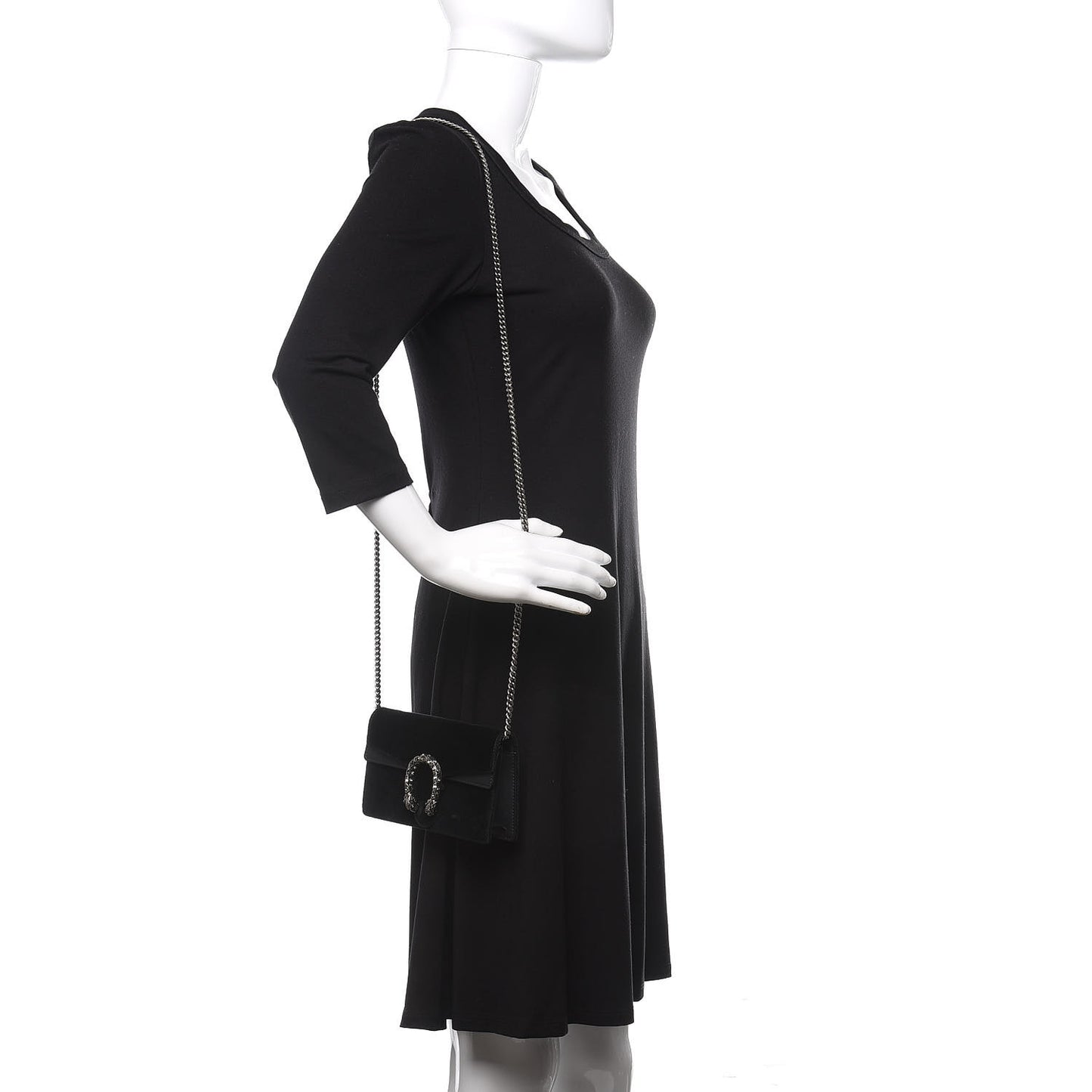 Velvet Super Mini Dionysus Shoulder Bag Black