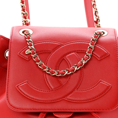 Chanel Lambskin CC Mania Backpack Red 8 of 12