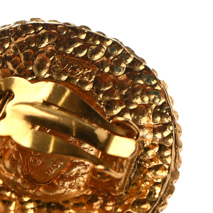 Chanel CC Button Clip On Earrings Gold 8 of 8