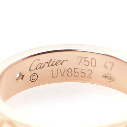 Cartier 18K Pink Gold Diamond 4mm LOVE Wedding Band Ring 47 4 4 of 4