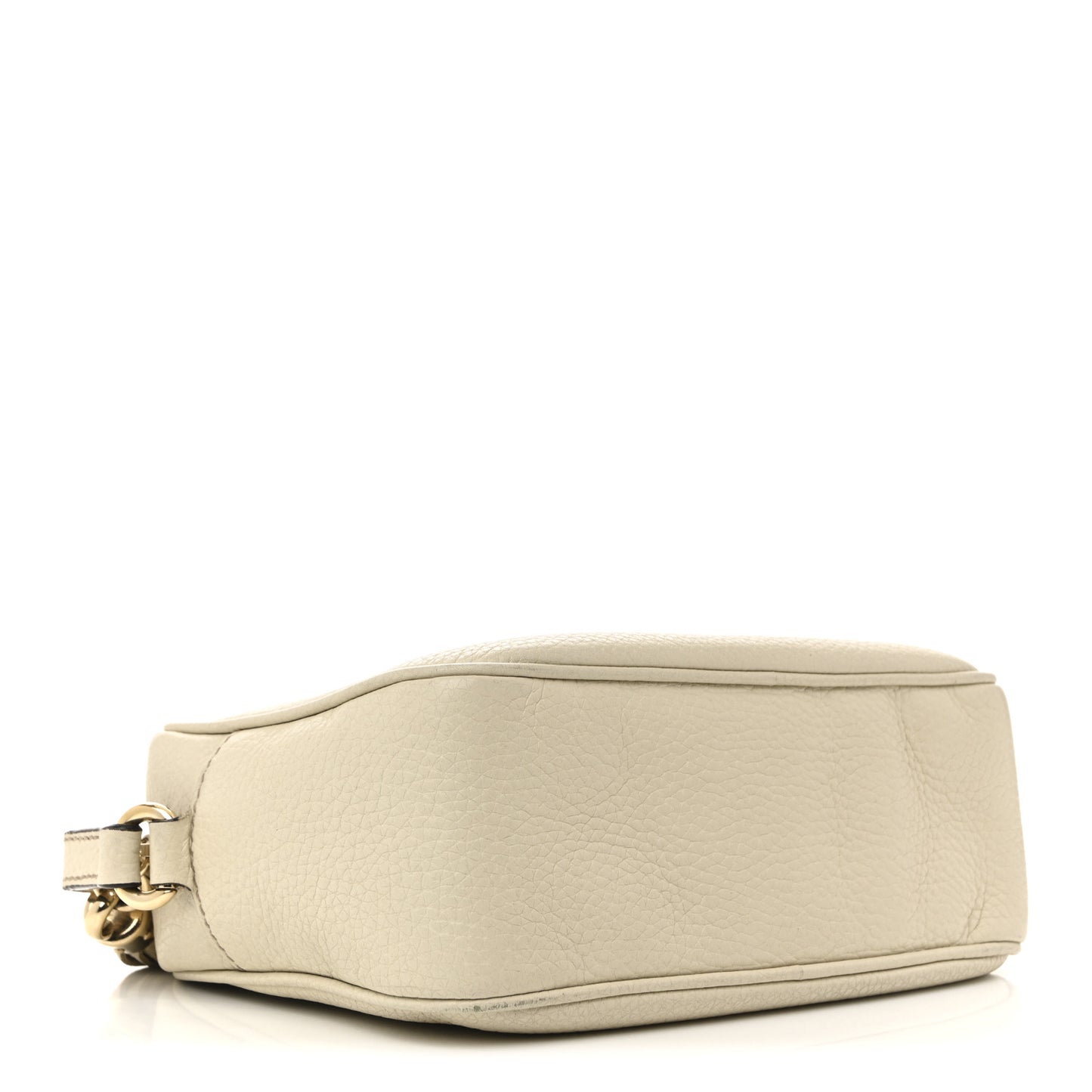 Pebbled Calfskin Small Soho Disco Bag Off White