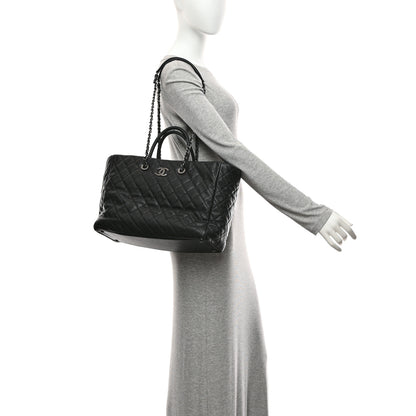 Chanel Caviar Quilted Large Coco Handle Shopping Tote Black 2 of 11