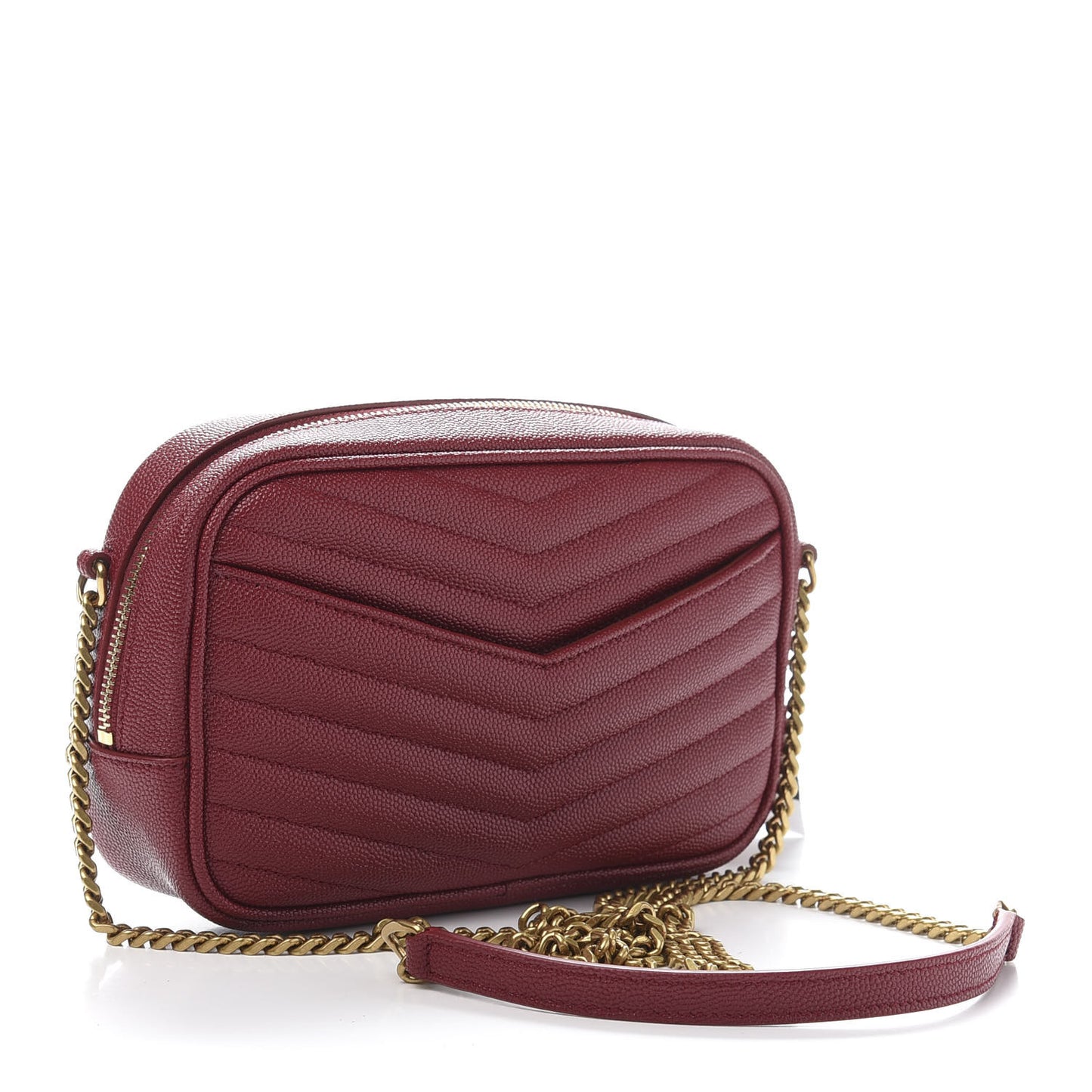 Grain De Poudre Matelasse Monogram Mini Lou Camera Bag Eros Red