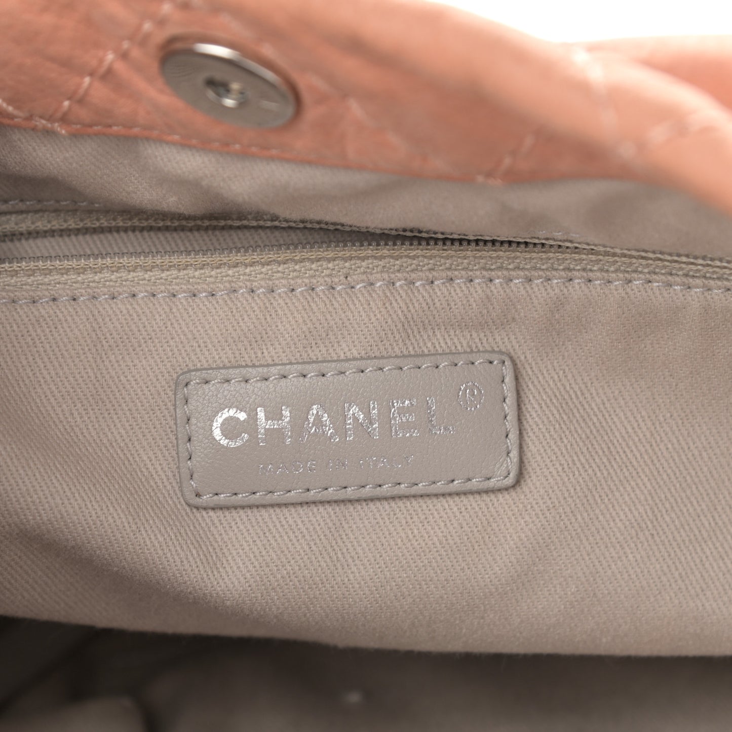 Iridescent Calfskin Small Sea Hit Tote Beige