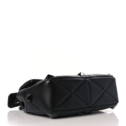Valentino Garavani Nappa Monochrome Medium Roman Stud Shoulder Bag Black 4 of 10