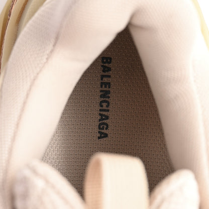Balenciaga Fabric Mesh Clear Sole Womens Triple S Sneakers 38 Beige 8 of 9